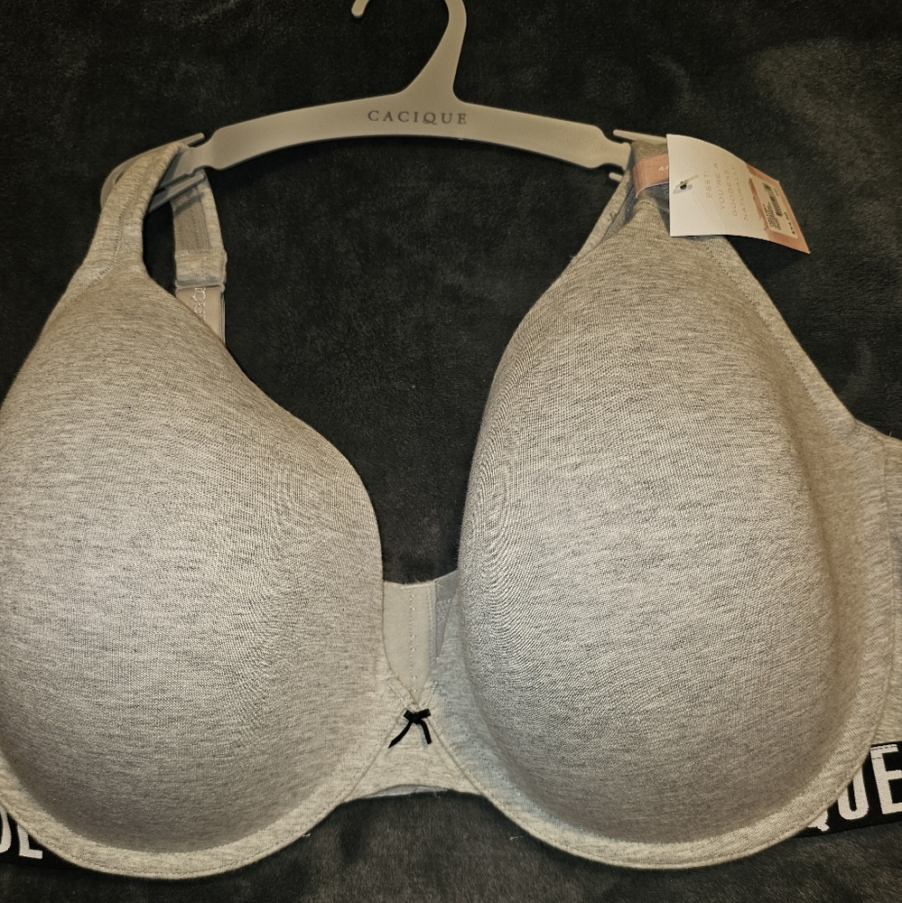 Cacique Gray Full Coverage T-Shirt Bra 44F